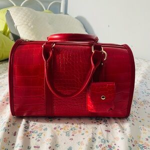 I Like Dreams LaLa Croc Speedy Arm Bag Satchel Tote, Coin Purse Cross Body Strap